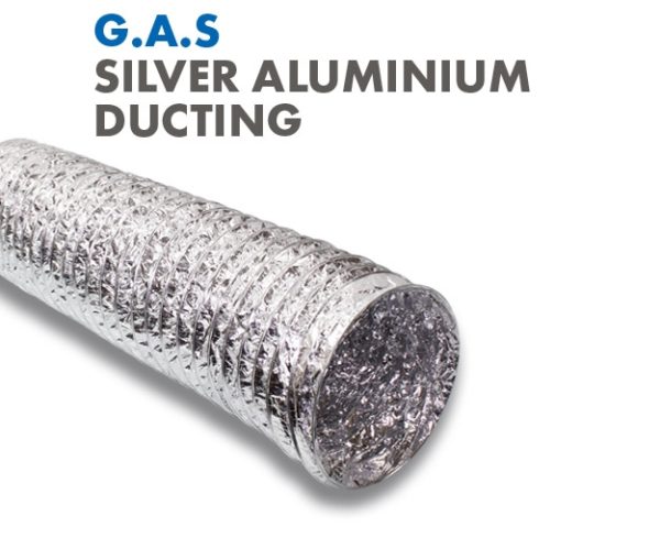 G.A.S Silver Aluminium Ducting 5m 203mm